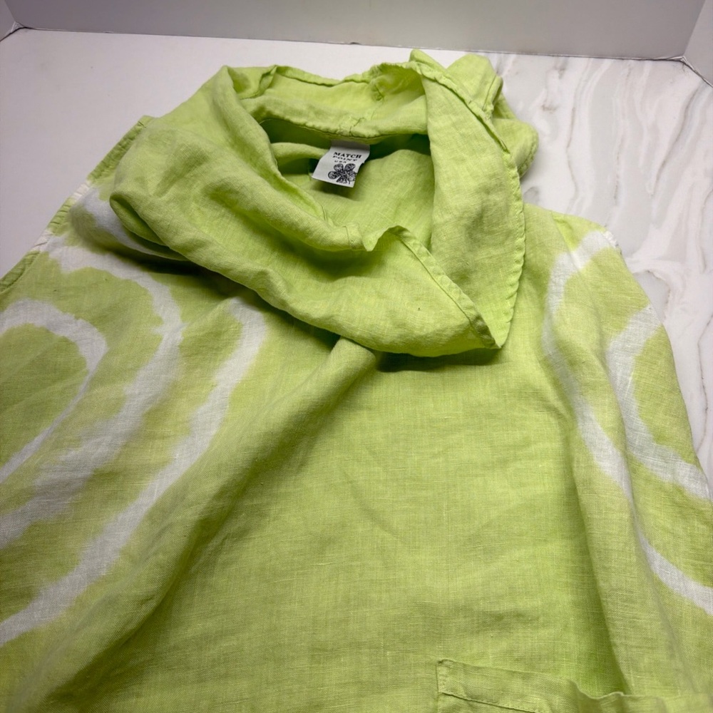 Match Point Lime Green Lightweight Button-Up Shirt - image 8